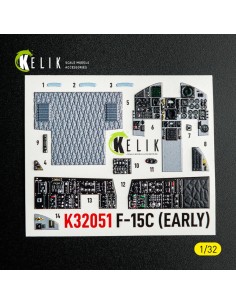 F-15C (early) - interior 3D decals for Tamiya kit 
