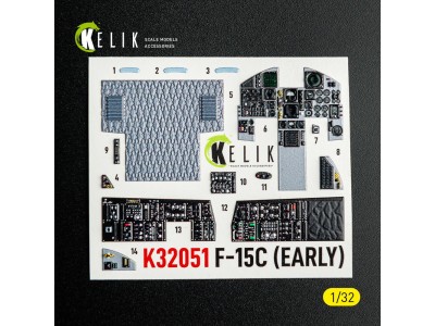 F-15C (early) - interior 3D decals for Tamiya kit 