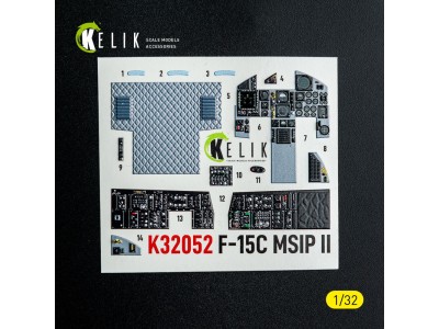 F-15C MSIP II- interior 3D decals for Tamiya kit 