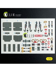 F-14A - interior 3D decals for Tamiya kit 