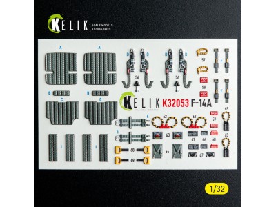 F-14A - interior 3D decals for Tamiya kit 