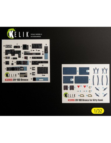 OV-10D Bronco - interior 3D decals for Kitty Hawk/Zimi models kit 