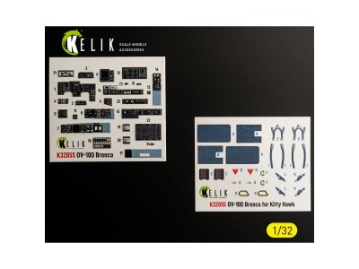 OV-10D Bronco - interior 3D decals for Kitty Hawk/Zimi models kit 