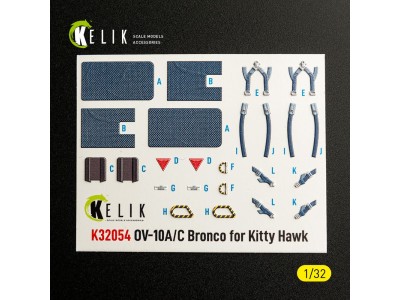 OV-10A/C Bronco - interior 3D decals for Kitty Hawk/Zimi models kit 