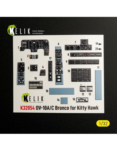 OV-10A/C Bronco - interior 3D decals for Kitty Hawk/Zimi models kit 