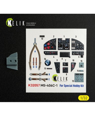 MS-406C-1 - interior 3D decals for Special Hobby kit 