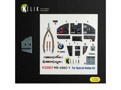MS-406C-1 - interior 3D decals for Special Hobby kit 
