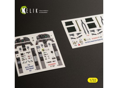 F-5F - interior 3D decals for Kitty Hawk/Zimi models kit 