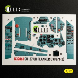SU-27UB Flanker C - interior 3D decals for Trumpeter kit 