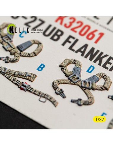 SU-27UB Flanker C - interior 3D decals for Trumpeter kit 