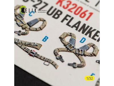 SU-27UB Flanker C - interior 3D decals for Trumpeter kit 
