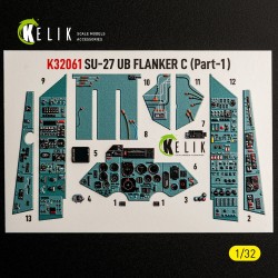 SU-27UB Flanker C - interior 3D decals for Trumpeter kit 