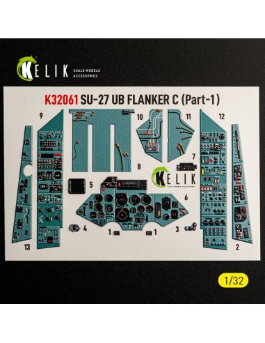 SU-27UB Flanker C - interior 3D decals for Trumpeter kit 