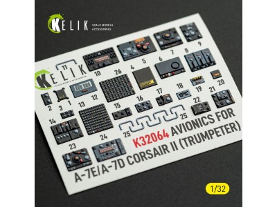 Avionics for A-7E/D CORSAIR II - exterior 3D decals for Trumpeter kit 