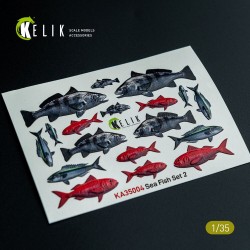 Sea Fish set Type 2 - 3D Decal for dioramas 