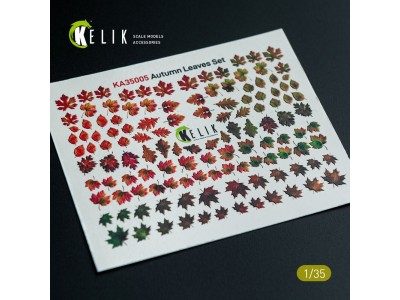 Autumn Leaves Set #1 - Decal for dioramas 