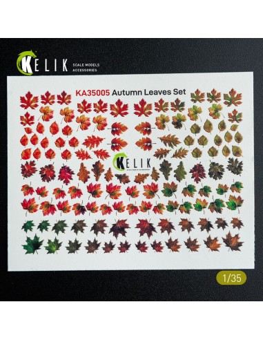 Autumn Leaves Set #1 - Decal for dioramas 