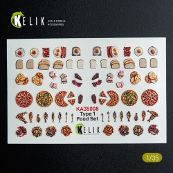 Food Set Type 1 - 3D Decal for dioramas  2