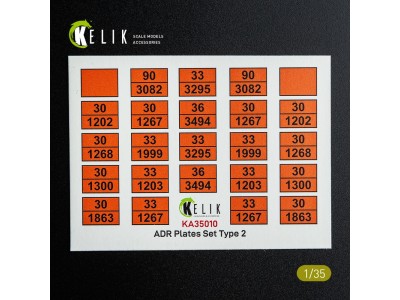 ADR Plates Set Type 2 - Decal for models 