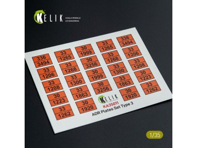 ADR Plates Set Type 2 - Decal for models 
