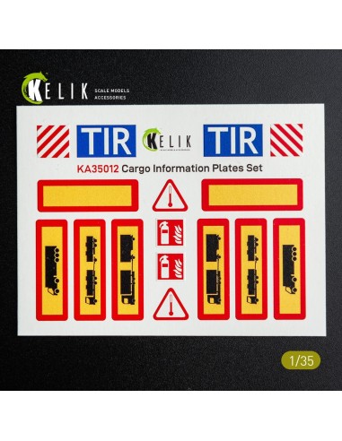 Cargo Information plates set #1 - Decal for models 