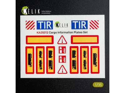Cargo Information plates set #1 - Decal for models 