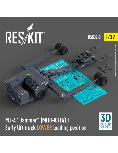 MJ-4 Jammer (MHU-83 B/E) Early lift truck LOWER loading position (3D Printed model kit) 