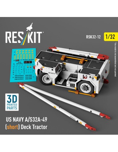 US NAVY A/S32A-49 (short) Deck Tractor (3D Printed model kit) 