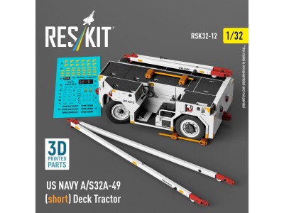 US NAVY A/S32A-49 (short) Deck Tractor (3D Printed model kit) 