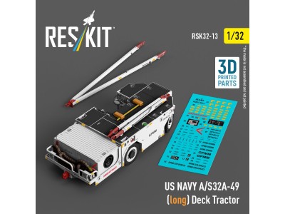 US NAVY A/S32A-49 (long) Deck Tractor (3D Printed model kit) 