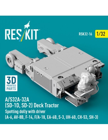 A/S32A-32A (SD-1D, SD-2) Deck Tractor Spotting dolly with driver (A-6, AV-8B, F-14, F/A-18, EA-6B, S-3, UH-60, CH-53, SH-3) (3D 