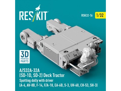 A/S32A-32A (SD-1D, SD-2) Deck Tractor Spotting dolly with driver (A-6, AV-8B, F-14, F/A-18, EA-6B, S-3, UH-60, CH-53, SH-3) (3D 