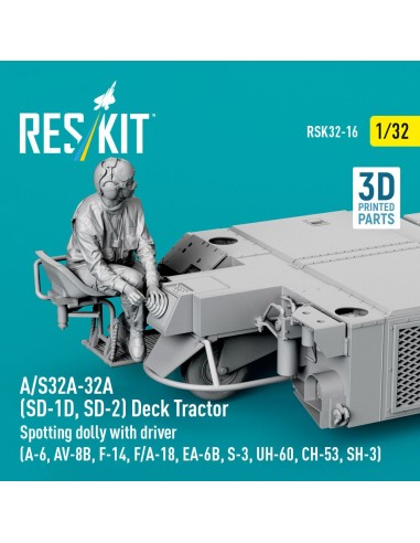 A/S32A-32A (SD-1D, SD-2) Deck Tractor Spotting dolly with driver (A-6, AV-8B, F-14, F/A-18, EA-6B, S-3, UH-60, CH-53, SH-3) (3D 
