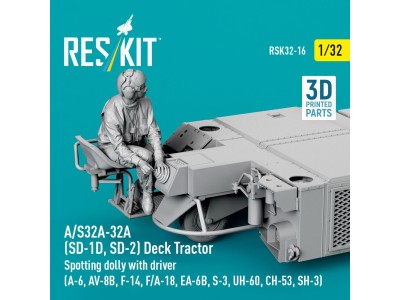 A/S32A-32A (SD-1D, SD-2) Deck Tractor Spotting dolly with driver (A-6, AV-8B, F-14, F/A-18, EA-6B, S-3, UH-60, CH-53, SH-3) (3D 