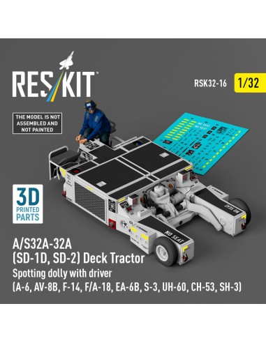 A/S32A-32A (SD-1D, SD-2) Deck Tractor Spotting dolly with driver (A-6, AV-8B, F-14, F/A-18, EA-6B, S-3, UH-60, CH-53, SH-3) (3D 