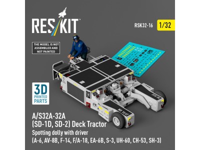 A/S32A-32A (SD-1D, SD-2) Deck Tractor Spotting dolly with driver (A-6, AV-8B, F-14, F/A-18, EA-6B, S-3, UH-60, CH-53, SH-3) (3D 