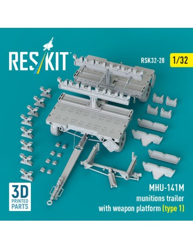 MHU-141M munitions trailer with weapon platform (type 1) (3D Printed model kit) 
