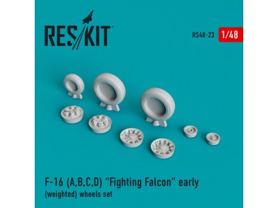 F-16 (A,B,C,D) Fighting Falcon early (weighted) wheels set 