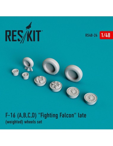 F-16 (A,B,C,D) Fighting Falcon late (weighted) wheels set 