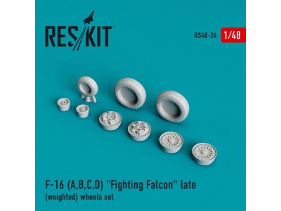 F-16 (A,B,C,D) Fighting Falcon late (weighted) wheels set 