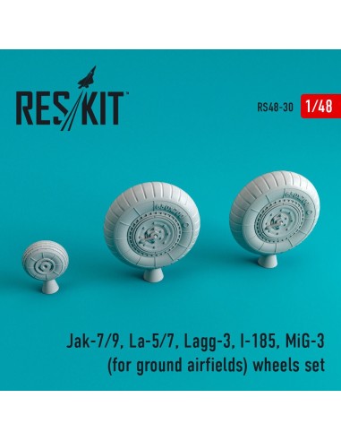 Jak-7/9, La-5/7, Lagg-3, I-185, MiG-3 wheels set for ground airfields 
