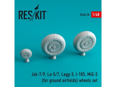 Jak-7/9, La-5/7, Lagg-3, I-185, MiG-3 wheels set for ground airfields 