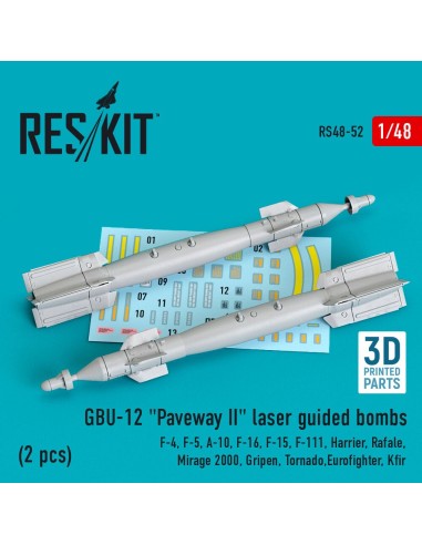 GBU-12 Paveway II laser guided bombs (2 pcs) (F-4, F-5, A-10, F-16, F-15, F-111, Harrier, Rafale, Mirage 2000, Gripen, Tornado,E