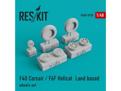 F4U Corsair/F6F Hellcat Land based wheels set 