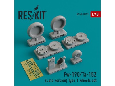 Fw-190 (Late version) type 1 wheels set 