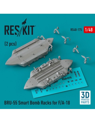 BRU-55 Smart Bomb Racks for F/A-18 (2 pcs) (3D Printed) 