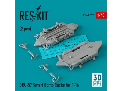 BRU-57 Smart Bomb Racks for F-16 (2 pcs) (3D Printed) 
