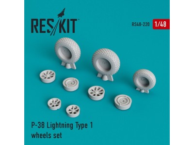 P-38 Lightning type 1 wheels set 