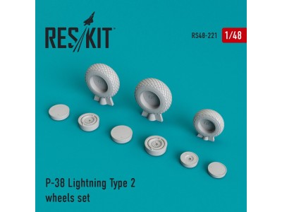 P-38 Lightning type 2 wheels set 