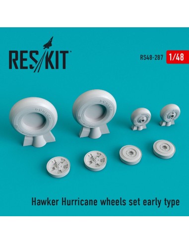 Hawker Hurricane wheels set early type (weighted) 